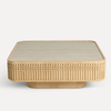 Durazno solid Wood Fluted Coffee Table