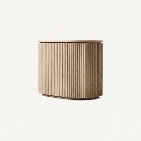 Dynamic Oak Bedside Table With 3 Drawer