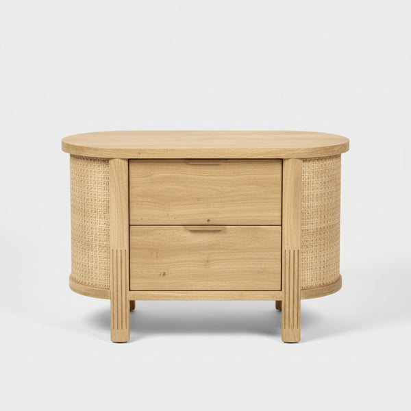 Elara Rattan 2 Drawer BedsideTable