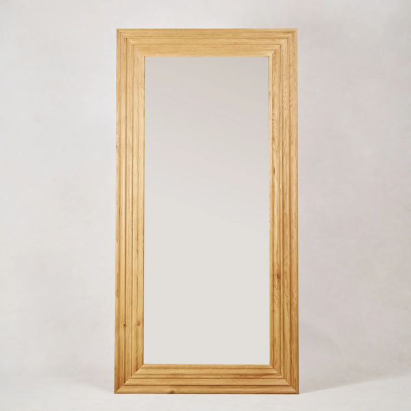 Elbasan Oak Wood Floor Mirror 