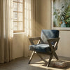 Elderslie Solid Wood Velvet Arm Chair