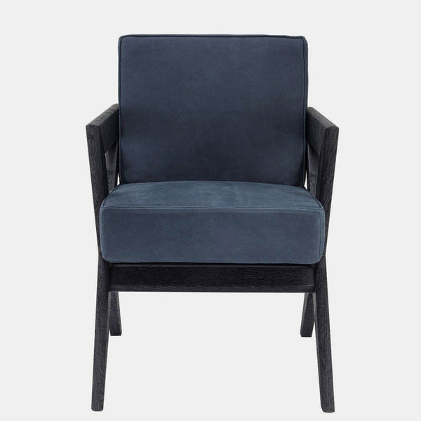 Elderslie Solid Wood Velvet Arm Chair