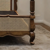 Eliza Rattan Solid Wood Poster Bed With Natural Finish