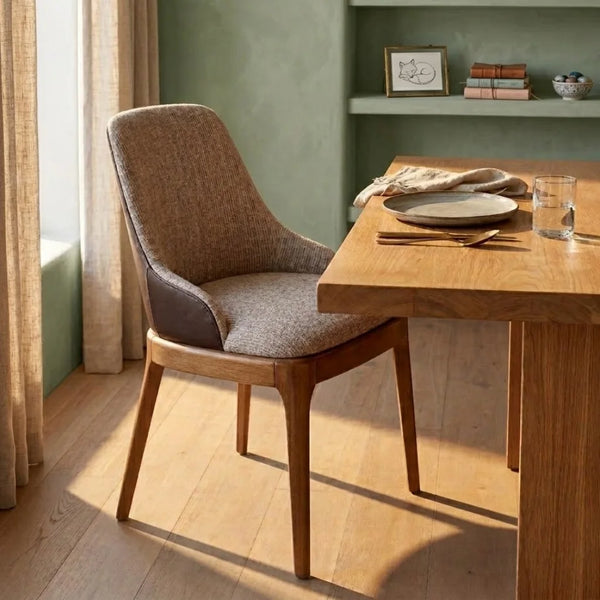 Elwood Solid Wood & Fabric Dining Chair