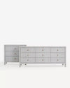 Elysian Canvas Chest Of 9 Drawer And Dresser