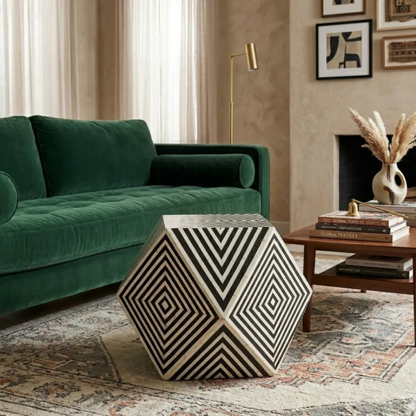 Engcobo Bone Inlay Geometric Design Stool