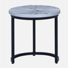 Eriskay Industrial Solid Wood Set of 3 Side Table In Black Finish