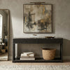 Eton Oak Wood Marble Console Table