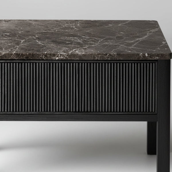 Eton Oak Wood Marble Console Table