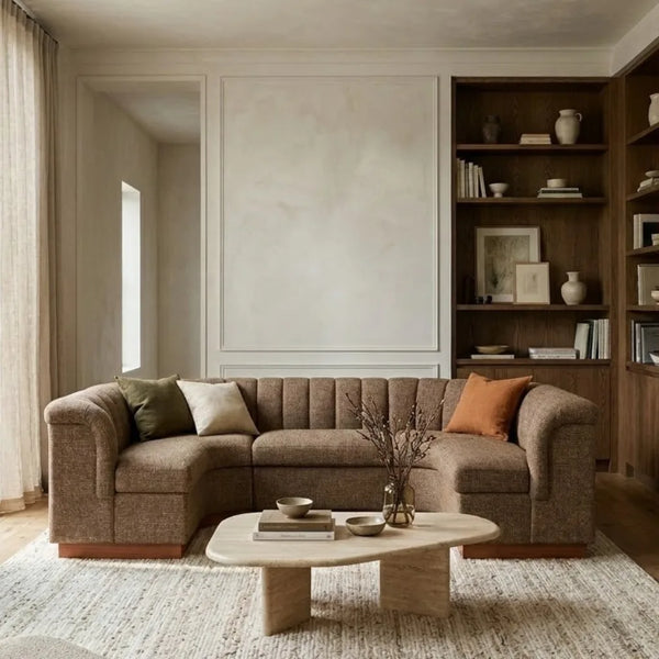 Evanston Solid Wood U-Shape Sectional Sofa