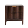 Evora Fluted Bed Side Table With Drawer