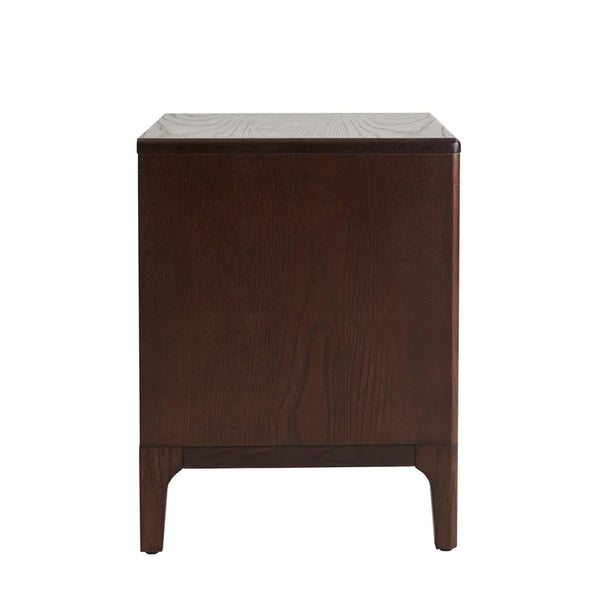 Evora Fluted Bed Side Table With Drawer