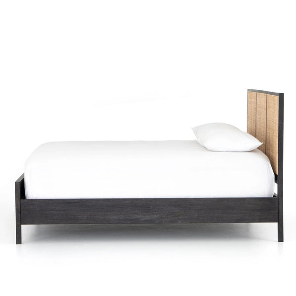 Exquisite Solid Wood Rattan Bed - All Sizes
