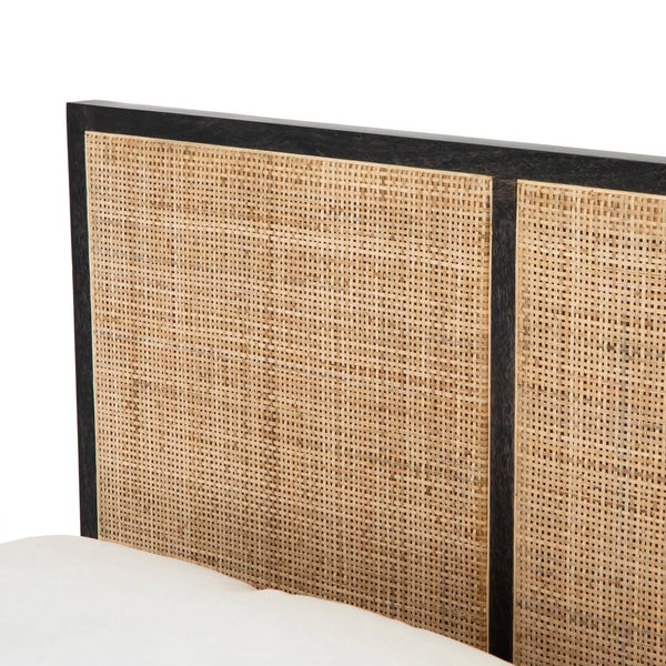 Exquisite Solid Wood Rattan Bed - All Sizes
