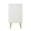 Rattan Bedside Table White Finish