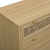 Rattan Modern Chest Of 3- Drawers In Natural Finish