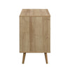 Classic Natural Solid Wood 1- Door Rattan Cabinet