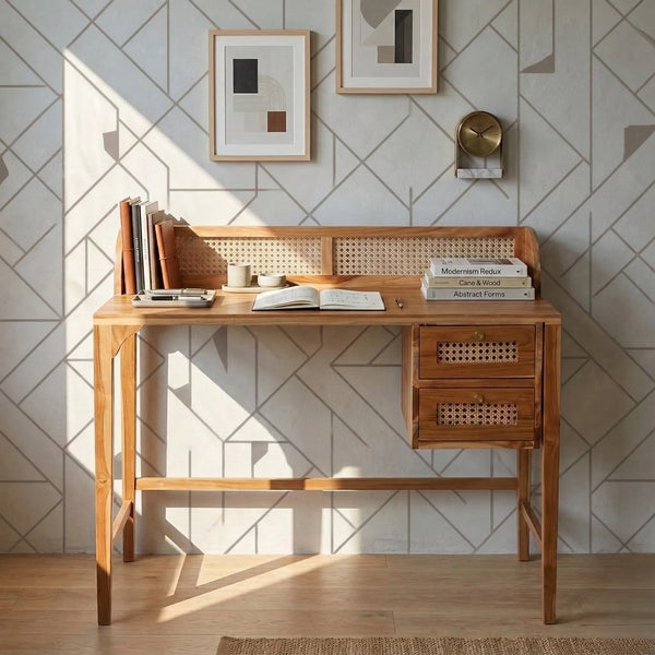 Farnworth Cane Mango Wood Study Table
