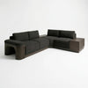 Ferizaj Solid Wood Velvet Sectional Sofa