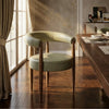 Fern Curved Backrest Leather Dining Chair