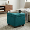 Flagstaff Solid Wood Ottoman Sea Green