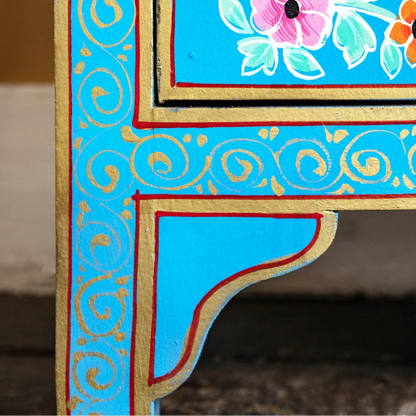 Floral Hand Painted Cabinet