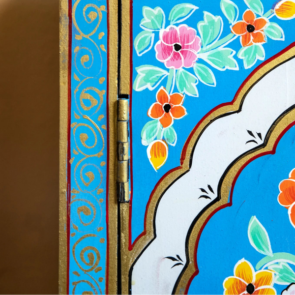 Floral Hand Painted Cabinet