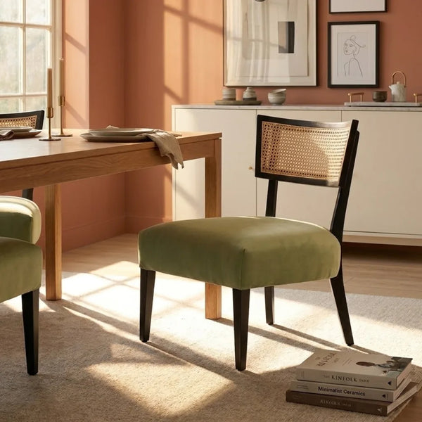 Floreat Sheesham Wood & Fabric Cafe Chair