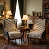 Fochville Pair of Luxurious Teakwood Walnut Wing Chair
