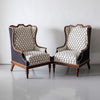Fochville Pair of Luxurious Teakwood Walnut Wing Chair