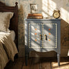Folkstone Mango Wood Bed Side Table Hand Craved