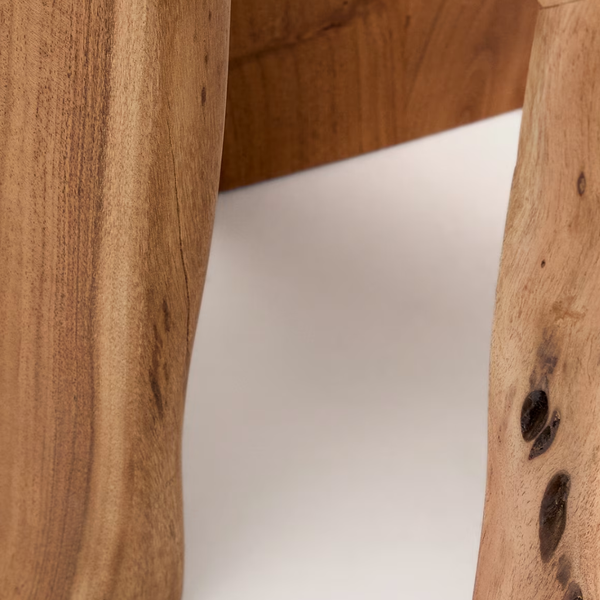 Fortaleza Solid Wood Set of 2 Side Table In Natural Finish