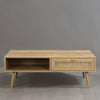 Fremont Solid Wood Rattan Coffee Table