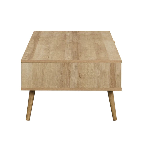 Fremont Solid Wood Rattan Coffee Table