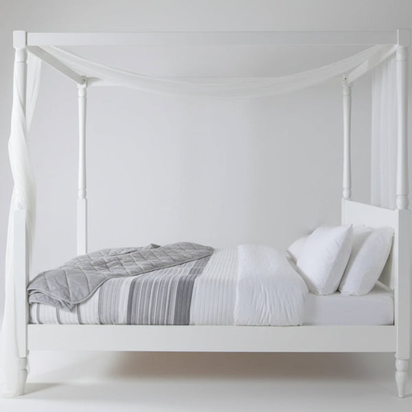 French Solid Acacia Wood Poster Bed
