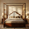 Frenchiya Teakwood Poster Bed In Walnut Finish