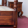 Frenchiya Teakwood Poster Bed In Walnut Finish