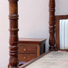 Frenchiya Teakwood Poster Bed In Walnut Finish