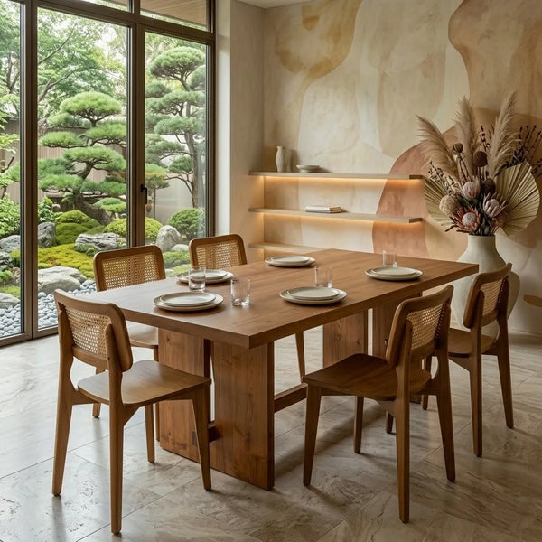 Fukuoka Solid Wood Dining Table Set - All Sizes