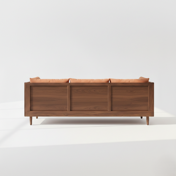 Borneo Rattan Solid Wood 3 Seater Sofa