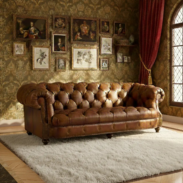 Siena 3 Seater Leather Sofa