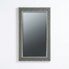 Bone Inlay Rectangular Geometric Black White Wall Mirror Frame