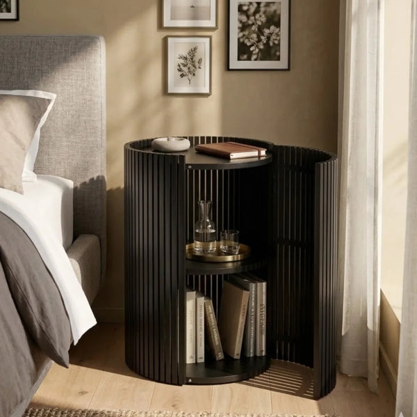 Glasgow Modern Storage Bedside Table