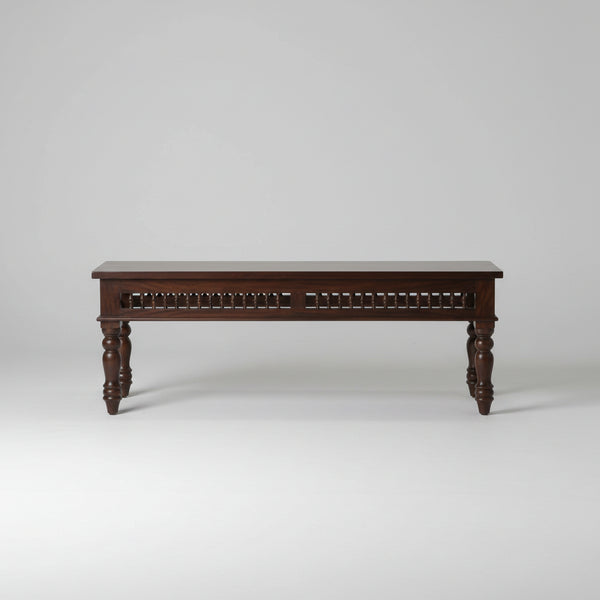 Glenvista Sheesham Wood Bench In Brown Finish