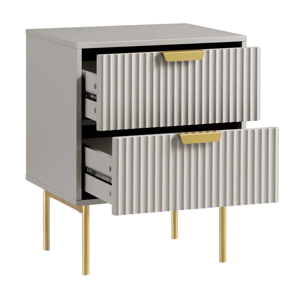 Gomel Solid Wood Bedside Table With Drawer