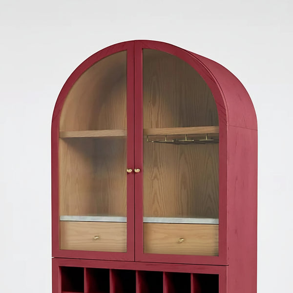 Gretna Solid Wood Natural Finish Bar Cabinet