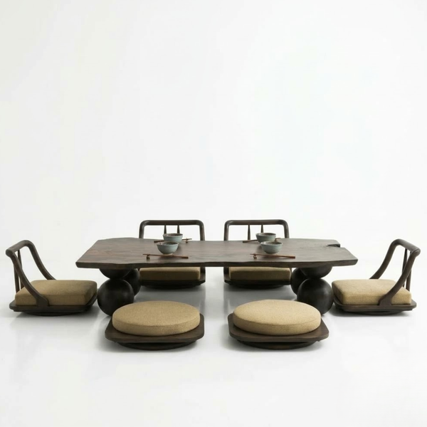 Hamamatsu Solid Wood Dining Table Set - 4 Seater, 6 Seater