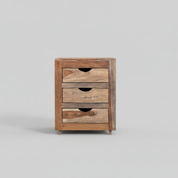 3 drawer bedside table, wooden 3 drawer bedside