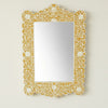 Bone Inlay Striking Hanging Mirror - Yellow Finish