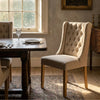Helsinki Oak Wood & Linen Dining Chair
